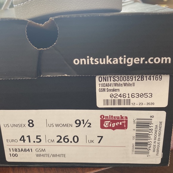 SINGLE ONE RIGHT SHOE - Onitsuka Tiger GSM Sneaker White Size 9.5 NWT - Picture 5 of 5